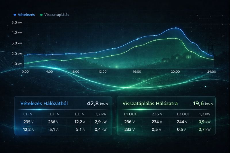 Enercell dashboard előnézet